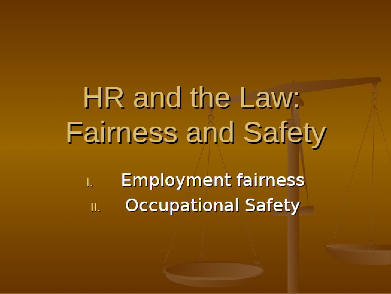 Fairness, Safety, and the Law in Human Resources