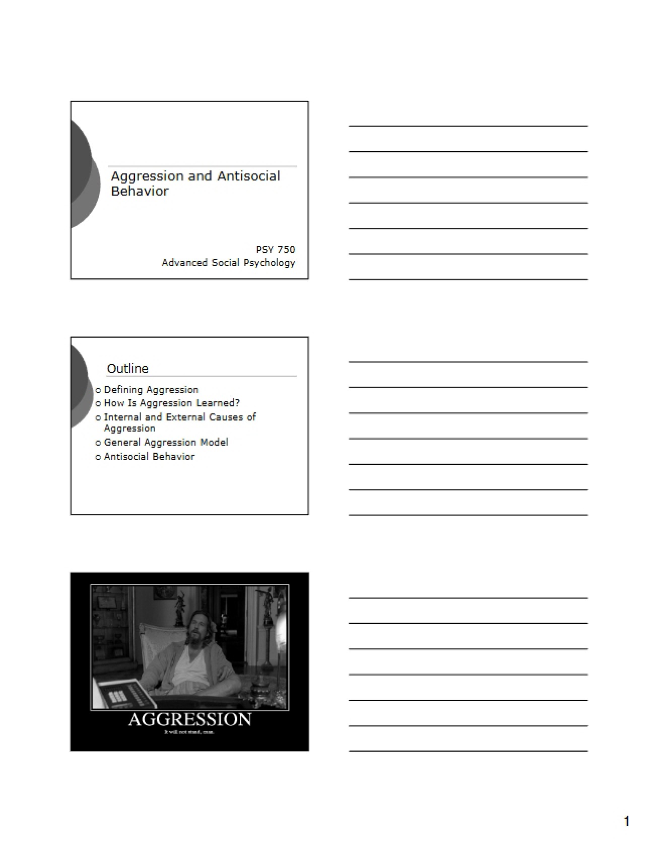 Antisocial Behavior and Aggression in Social Psychology