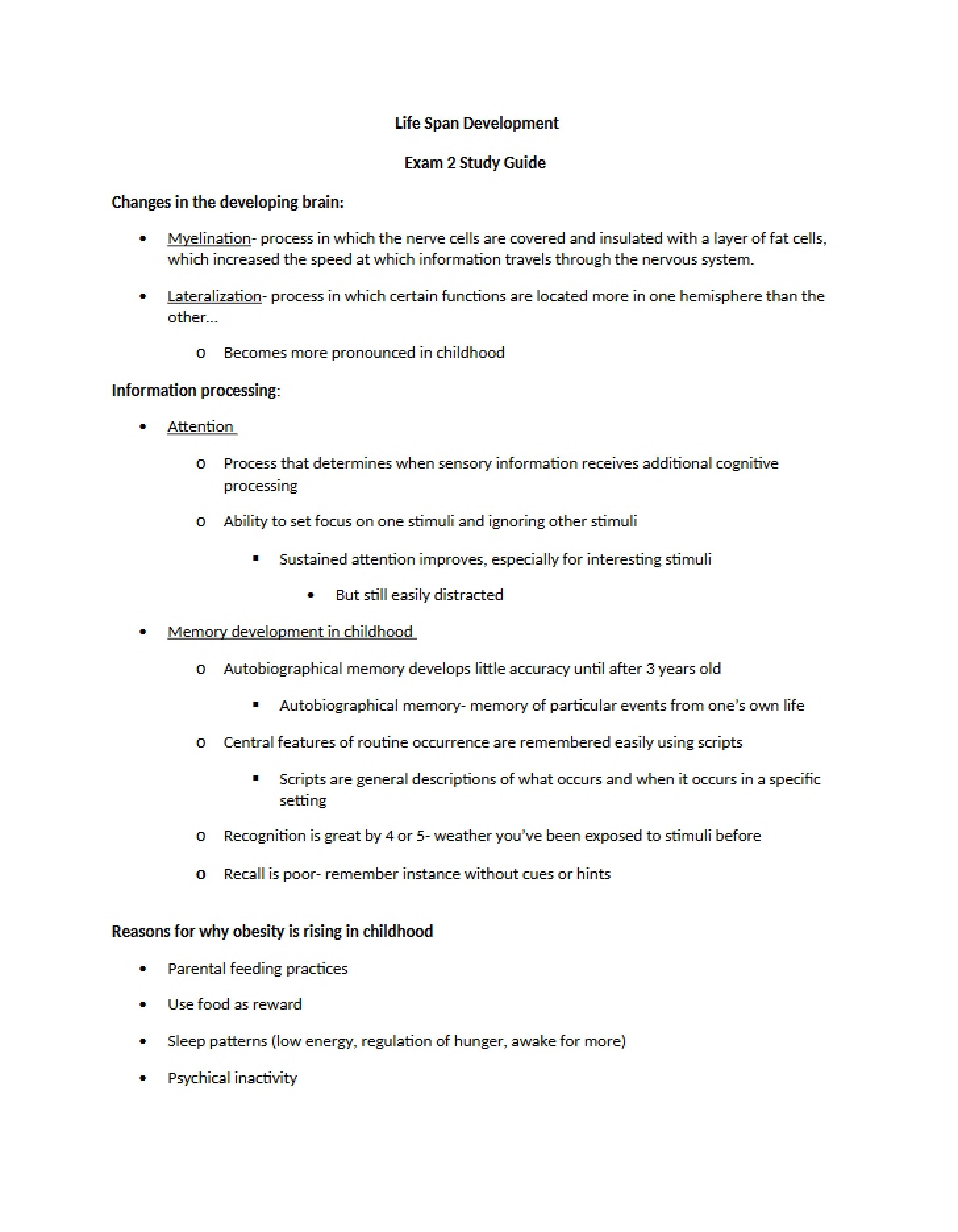 Guide for Exam 2