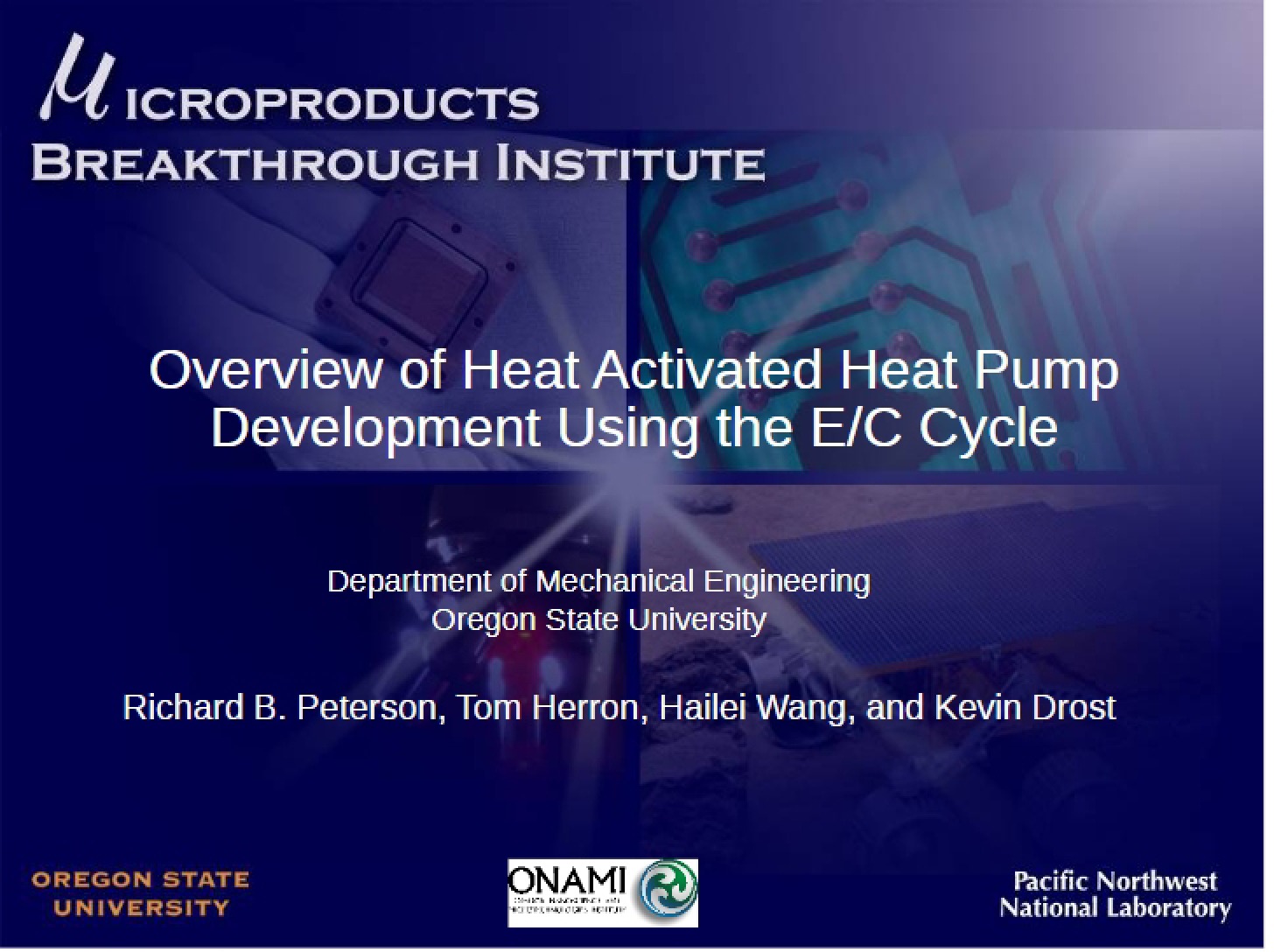 E-C Cycle Heat Activated Heat Pump Development Overview