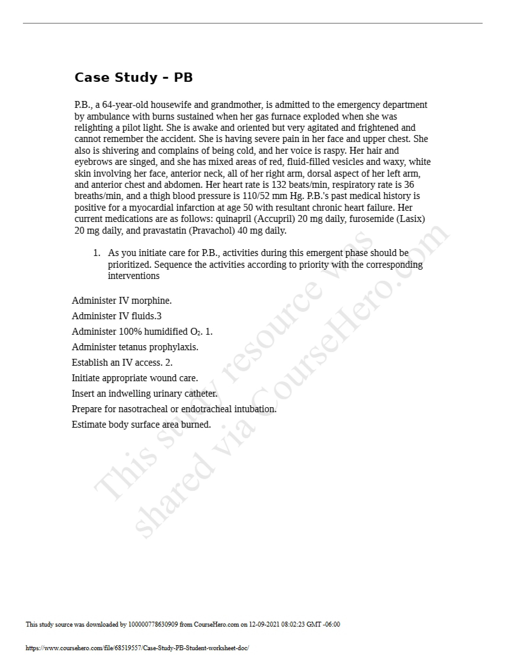 PB Case Study Analysis