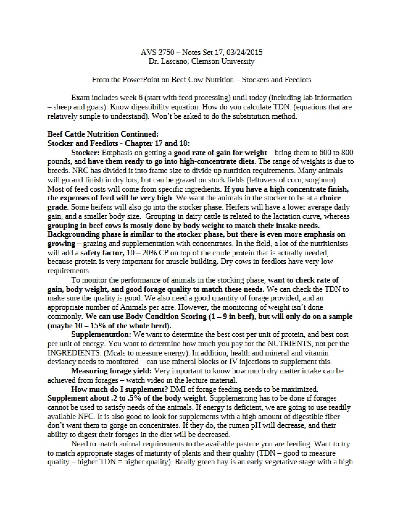Nutrition Notes Set Seventeen