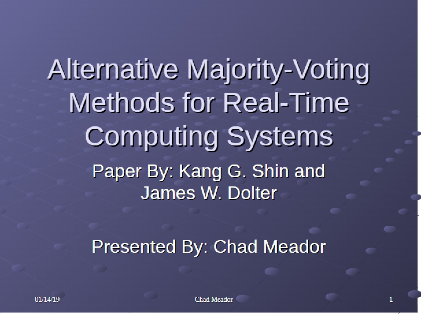 Methods for Alternative Majority-Voting