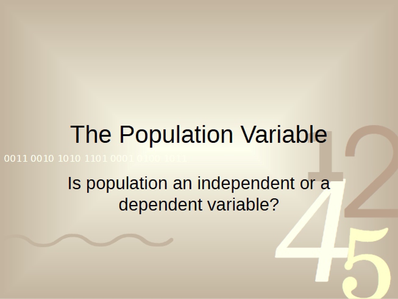 Variable of Population