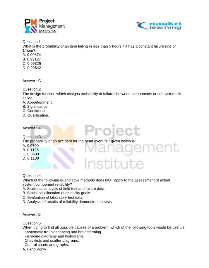 Study on Design Function and Probability of Failure