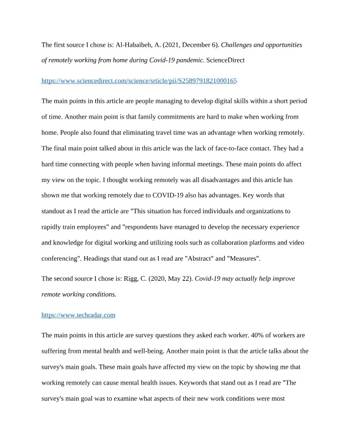 Remote Work During COVID-19 - Challenges and Opportunities