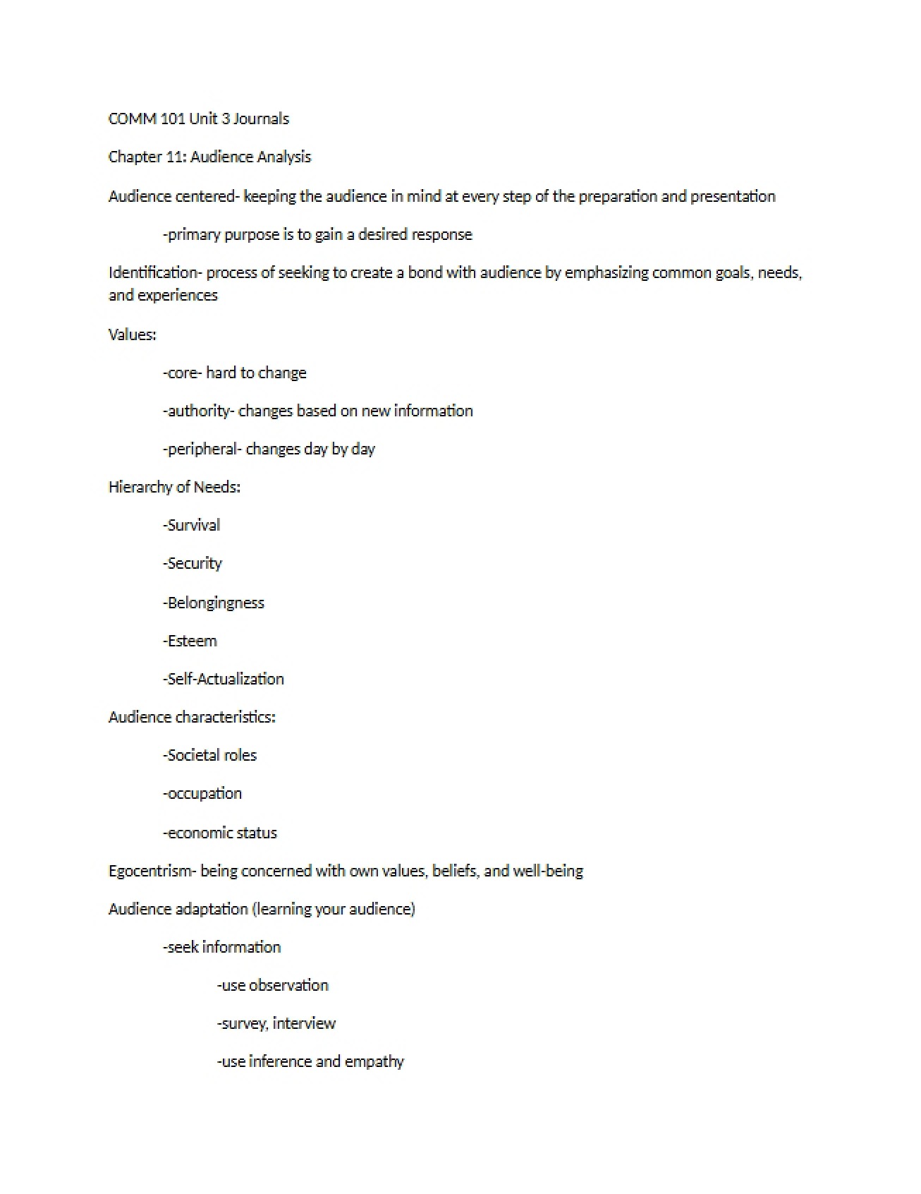 Unit 3 Journal Entries