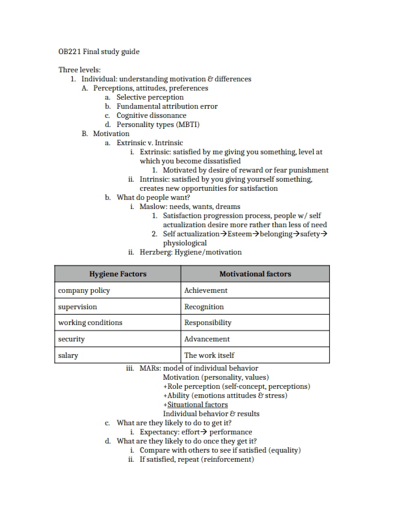 Guide for Final Exam Preparation