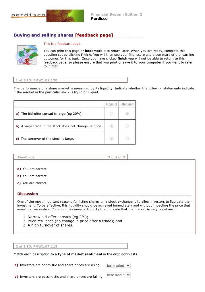 Liquidity in Share Markets - Bid-Offer Spread