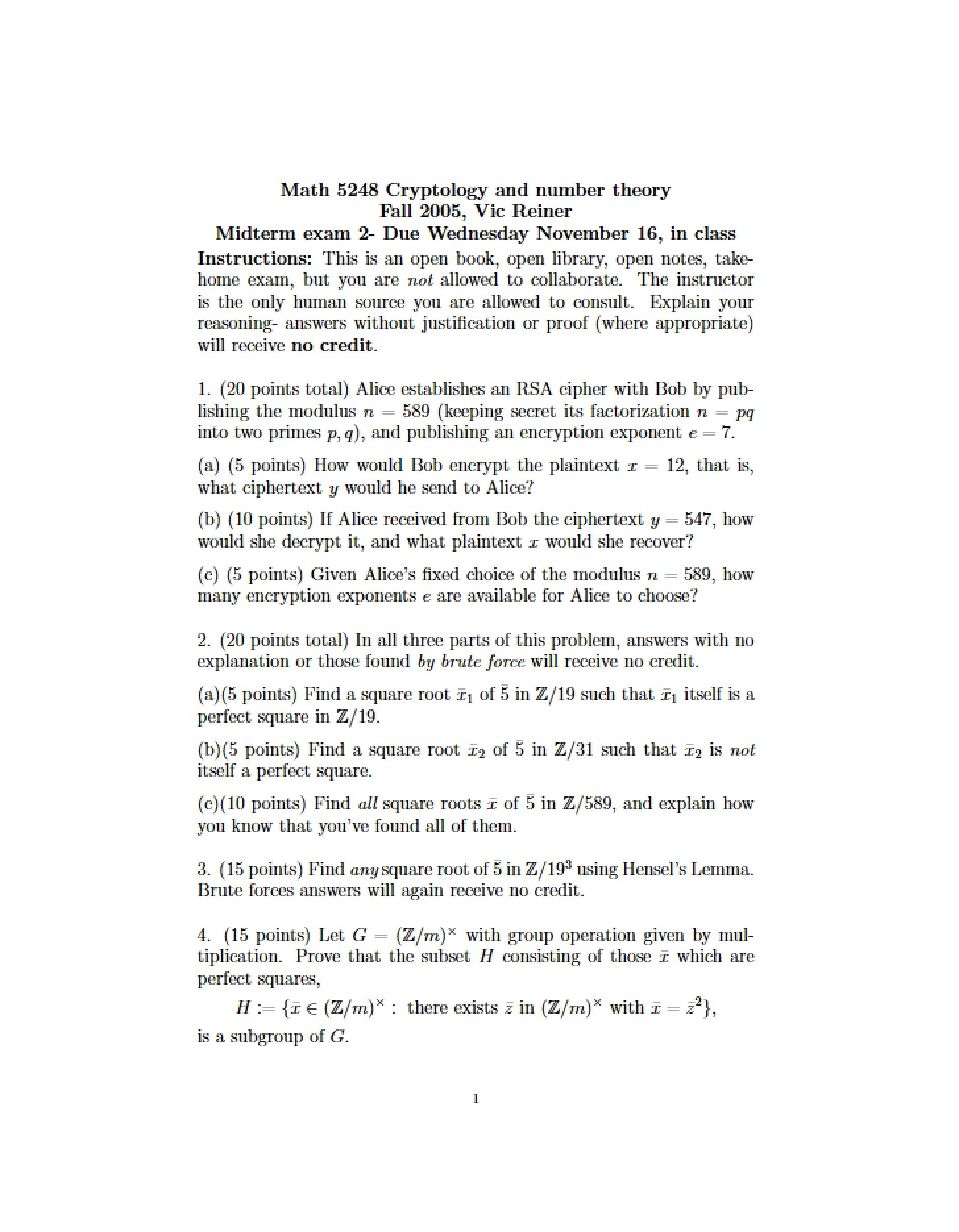 Exam Midterm