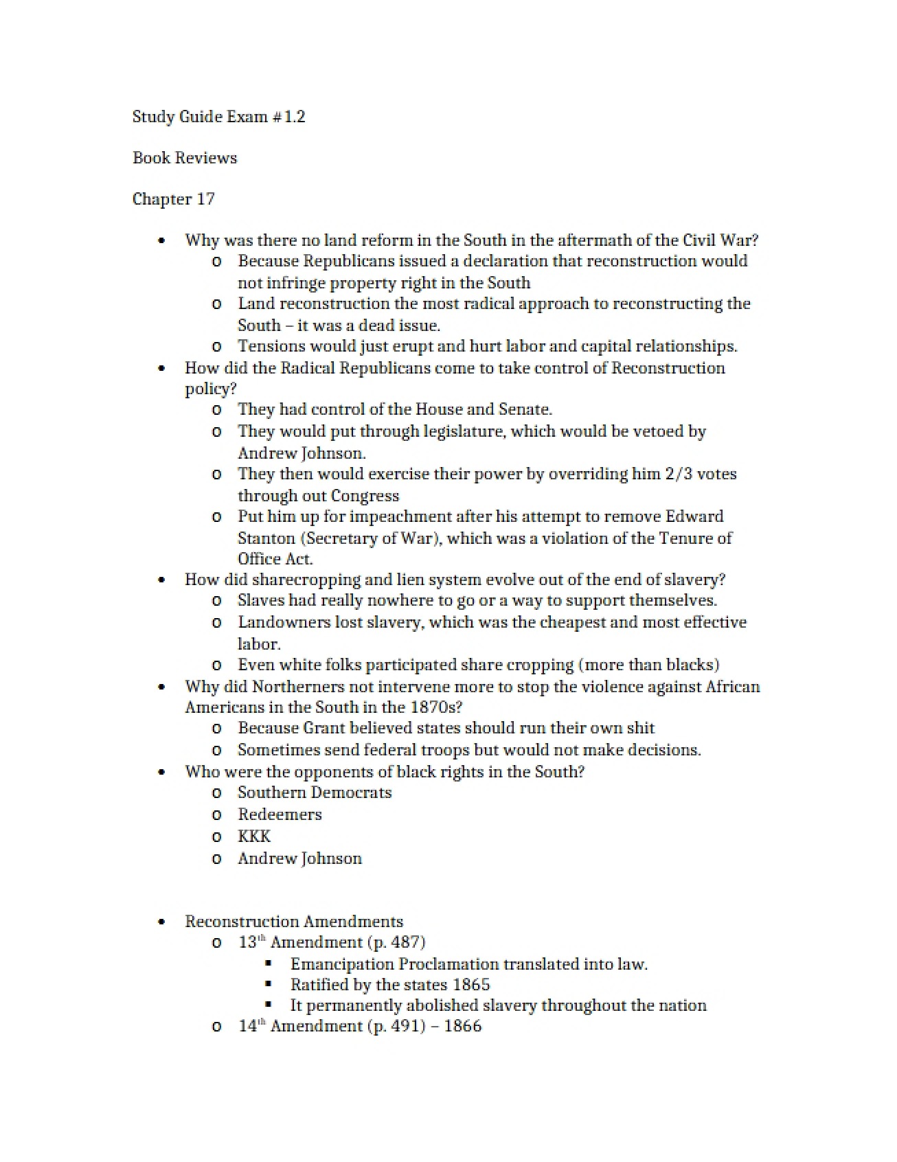 Seventeenth Chapter of United States History II