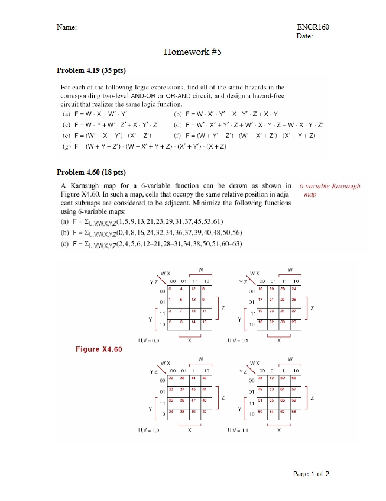 Digital Design Homework Five