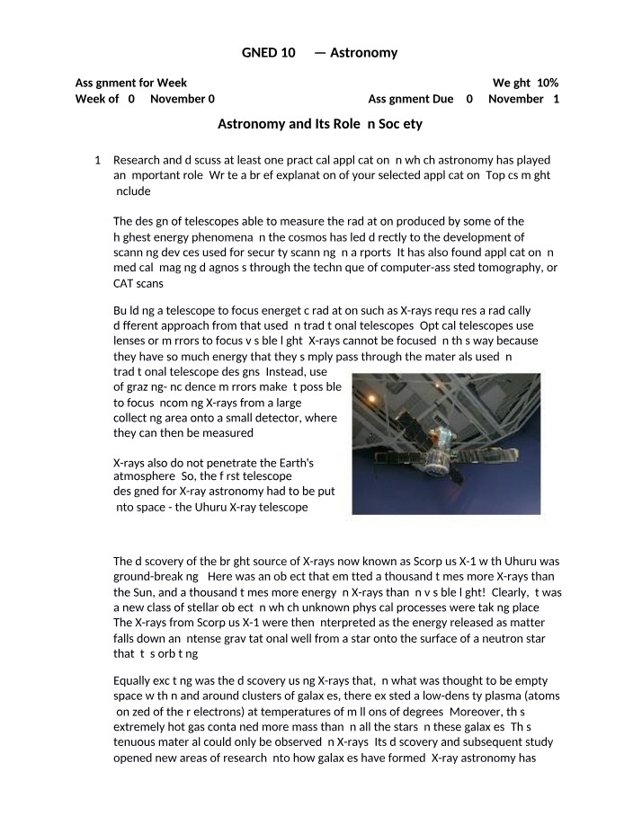 Week 9 Assignment for GNED 1043