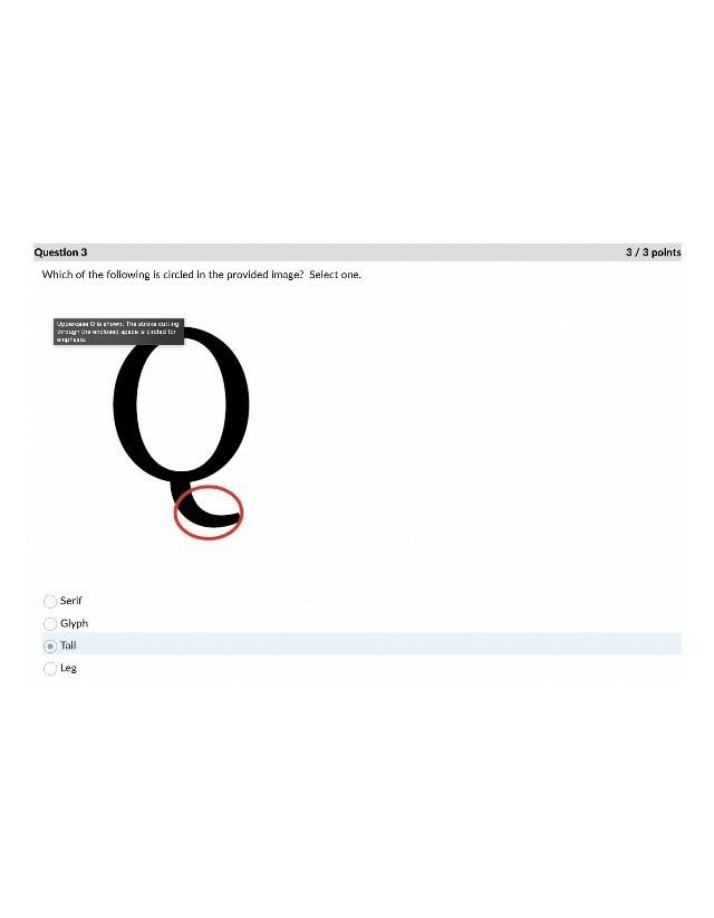 Image Element Identification - Serif, Glyph, or Tail