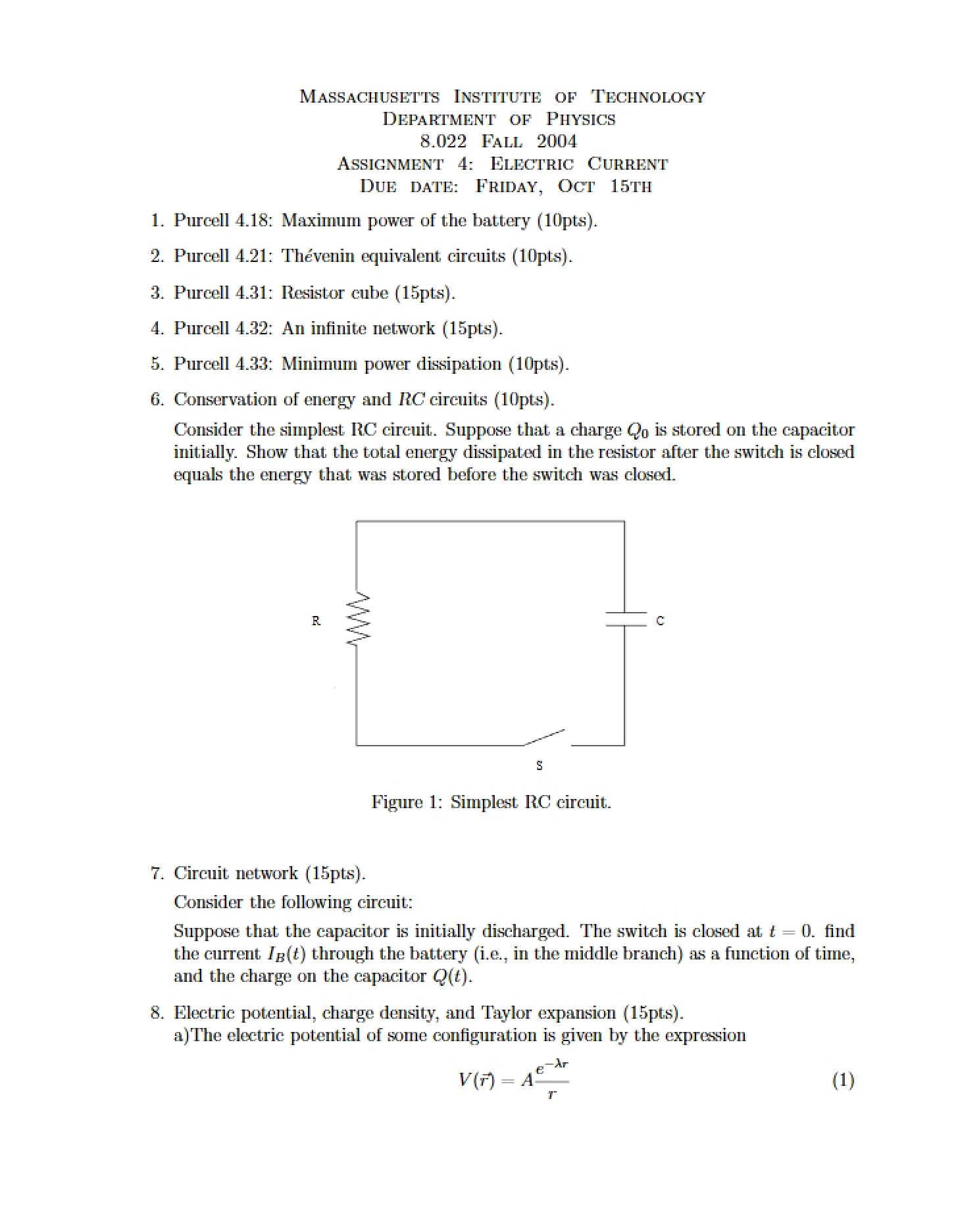 Electric Current Assignment 4