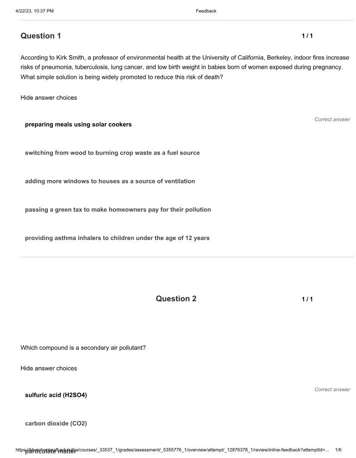 Quiz for GEOG M10
