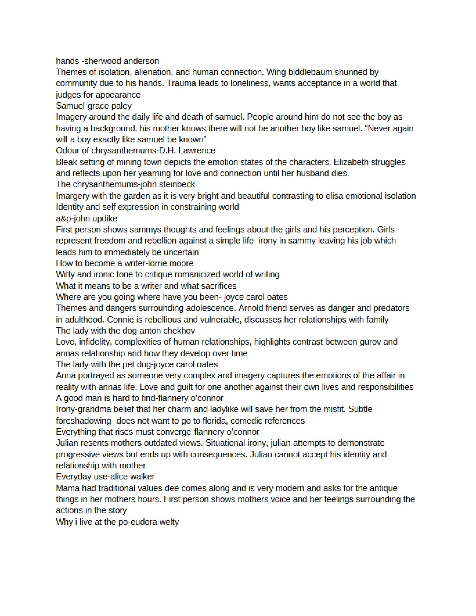 Study Guide for First Exam