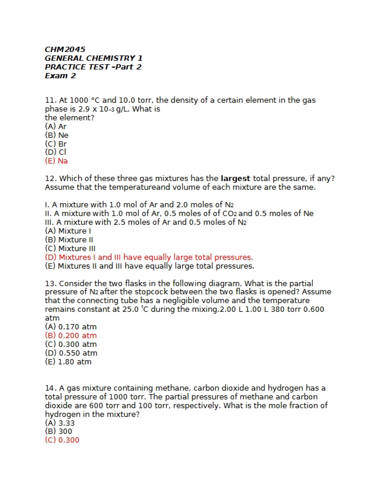 Part 2 Practice Test
