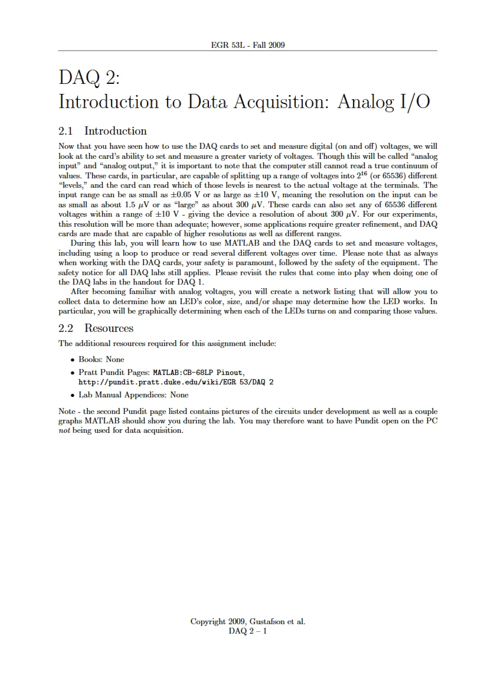 Analog I-O Data Acquisition Intro