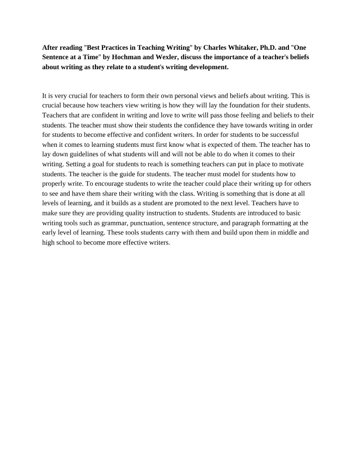 The Importance of Teachers in Unlocking Student Writing Potential