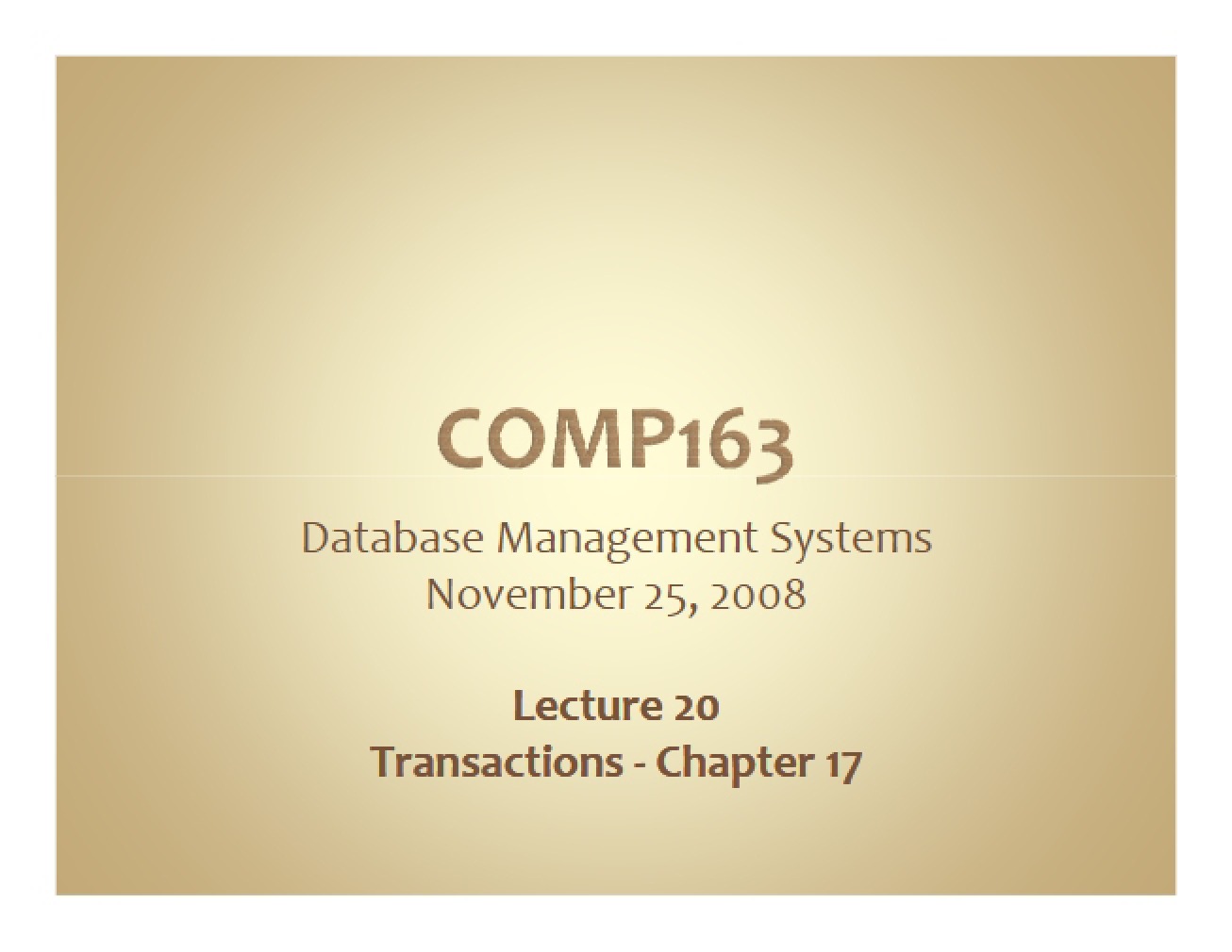 Transaction Management