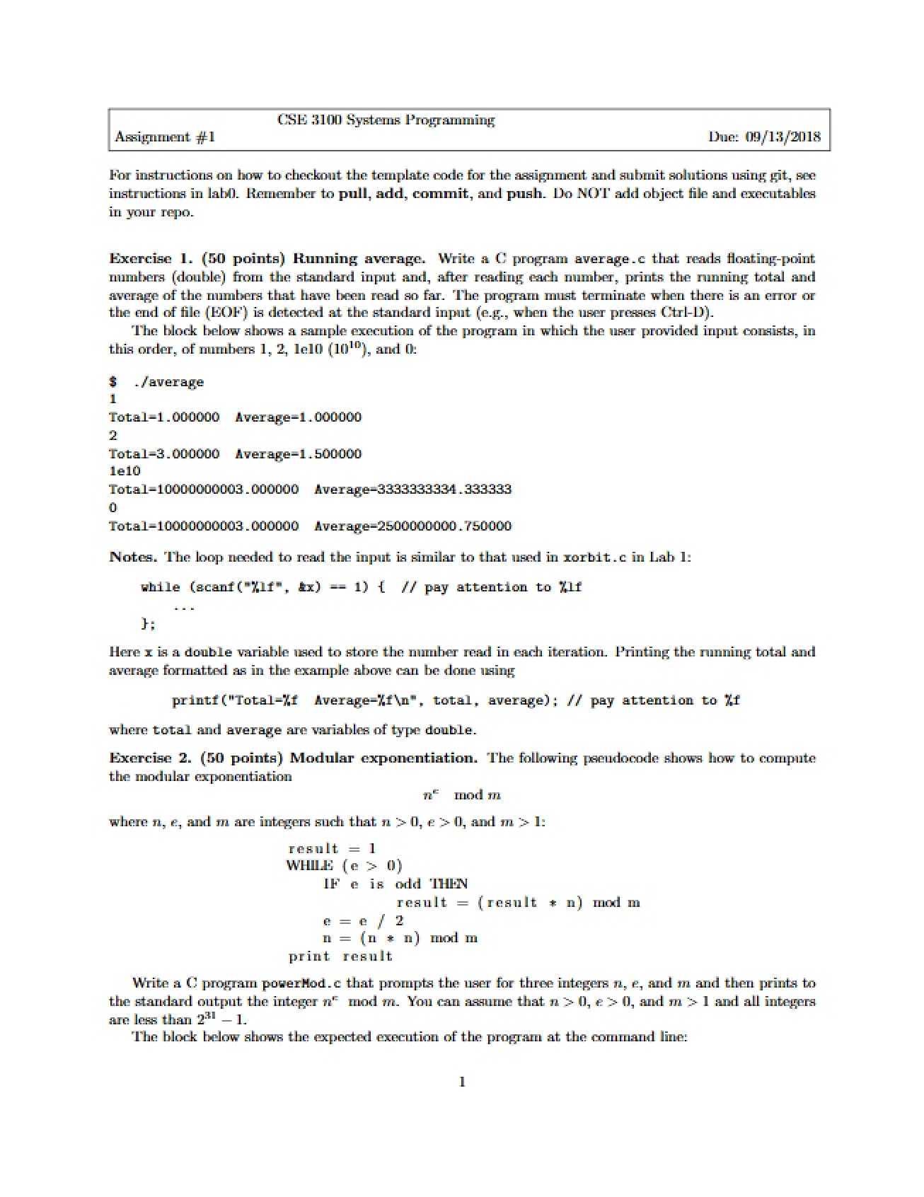 Homework Assignment Number Two