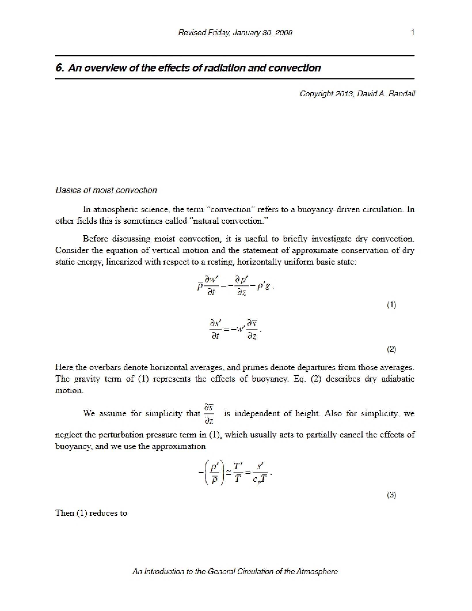 Radiation and Convection Effects Overview