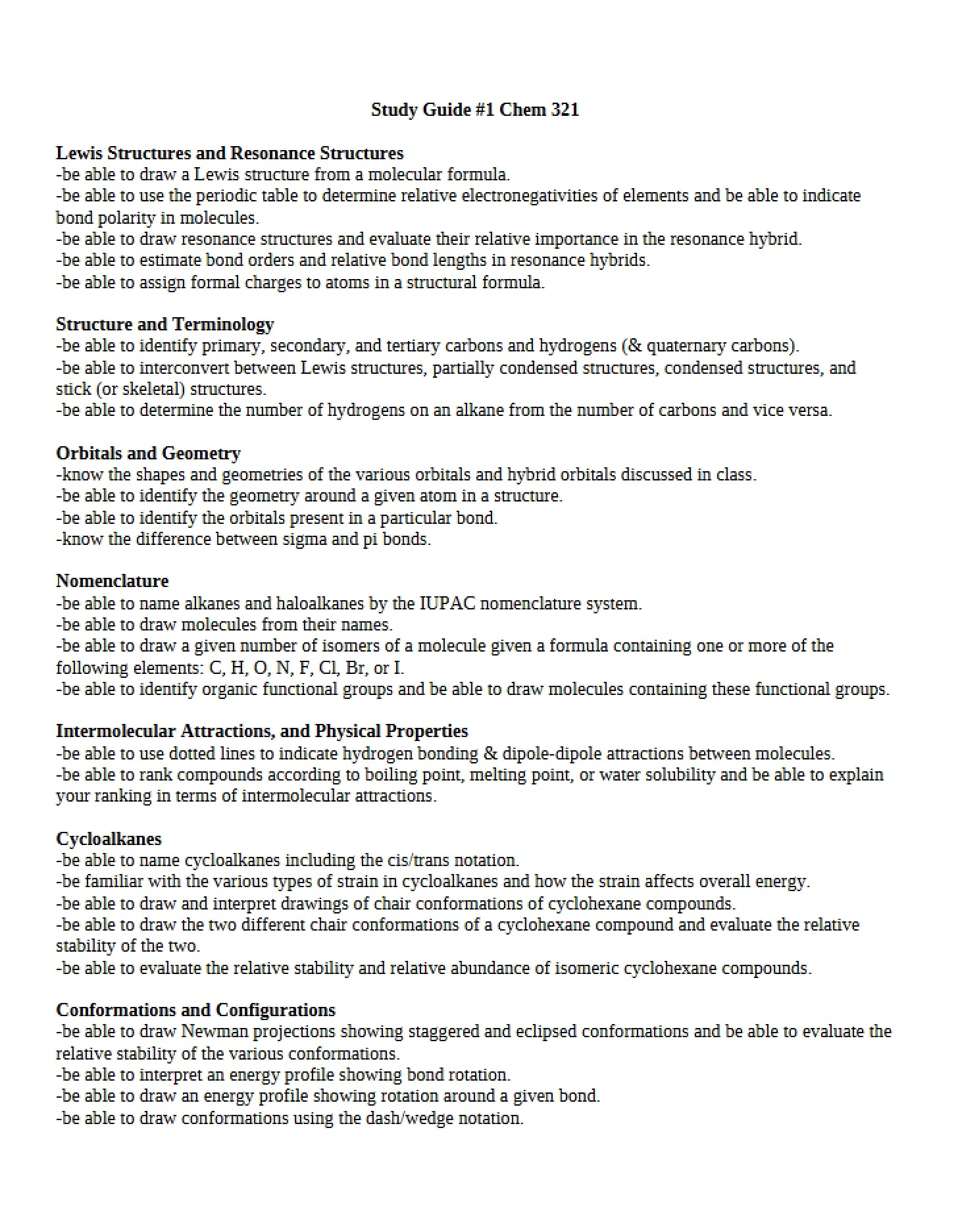 First Study Guide