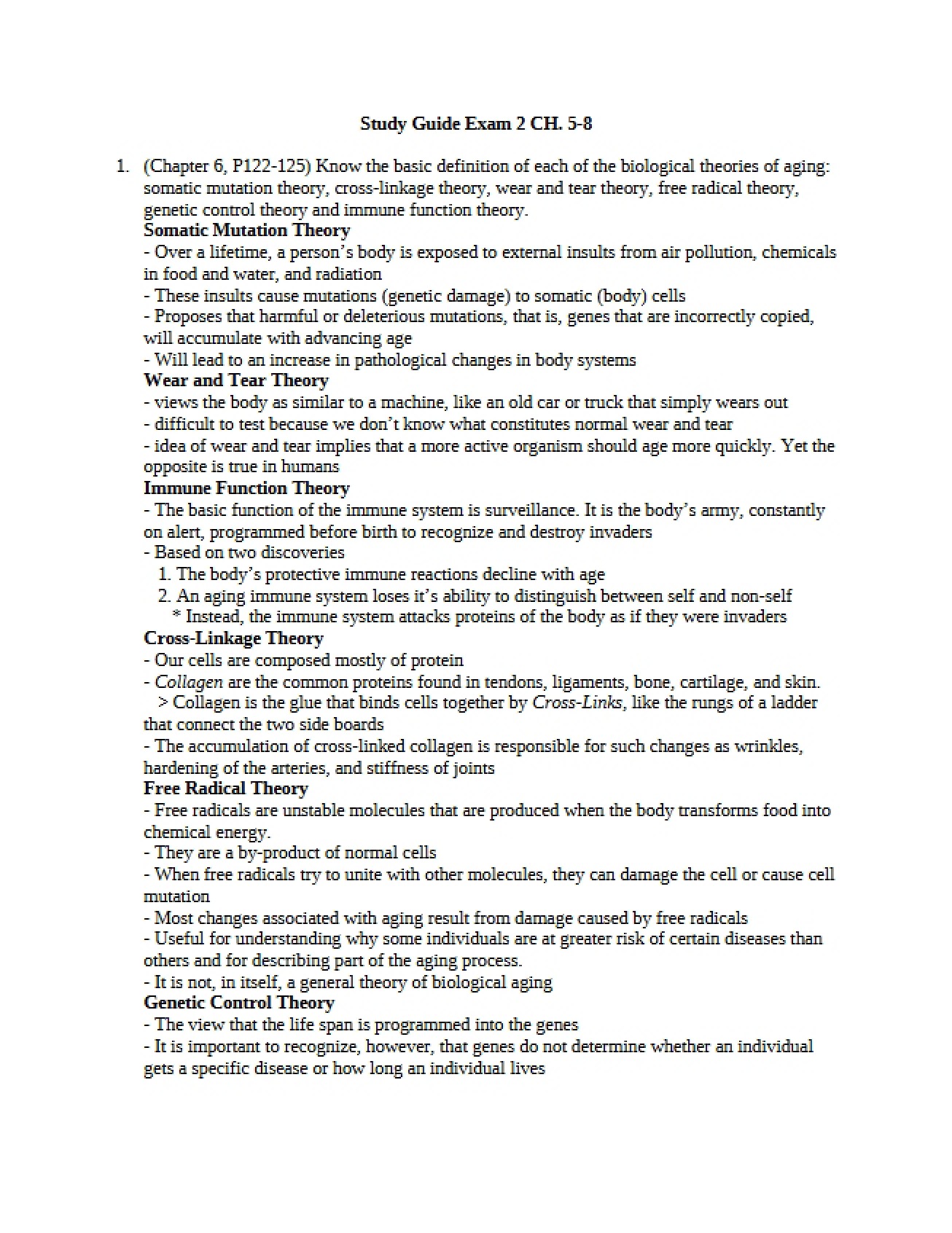 Exam Two Study Guide