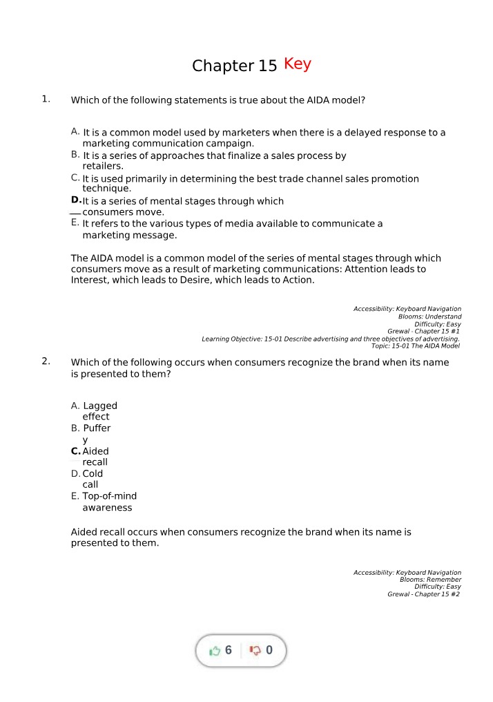 Chapter 15 Answer Key