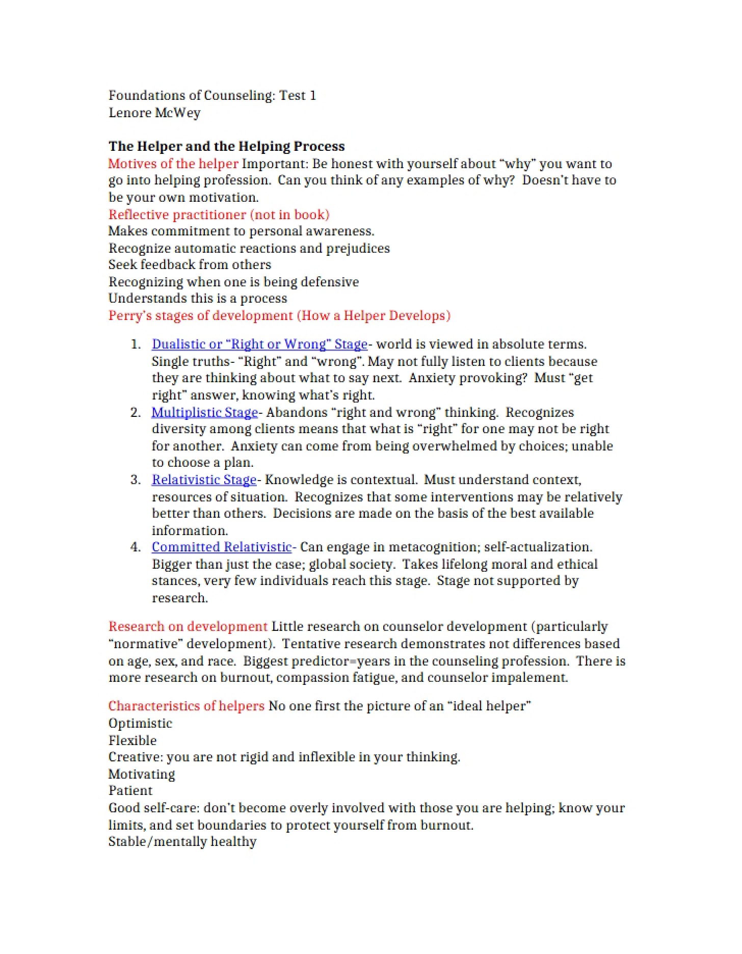 Counseling Foundations