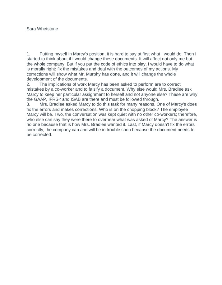 Ethical Implications for Correcting Documents