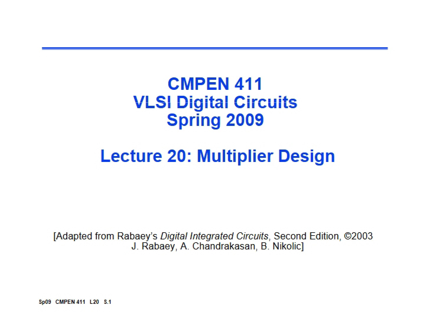 Multiplier Circuits