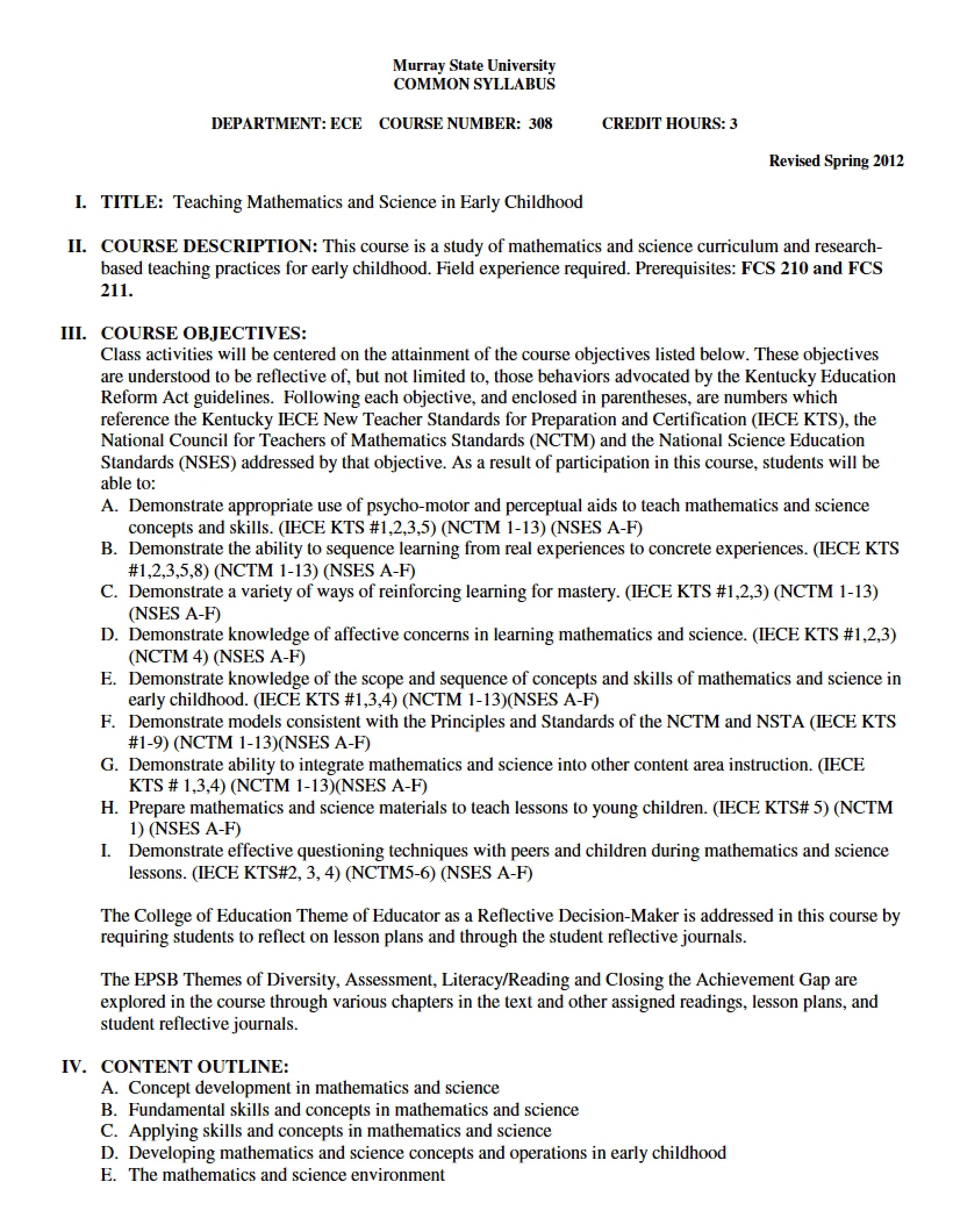 Syllabus - 6 Pages