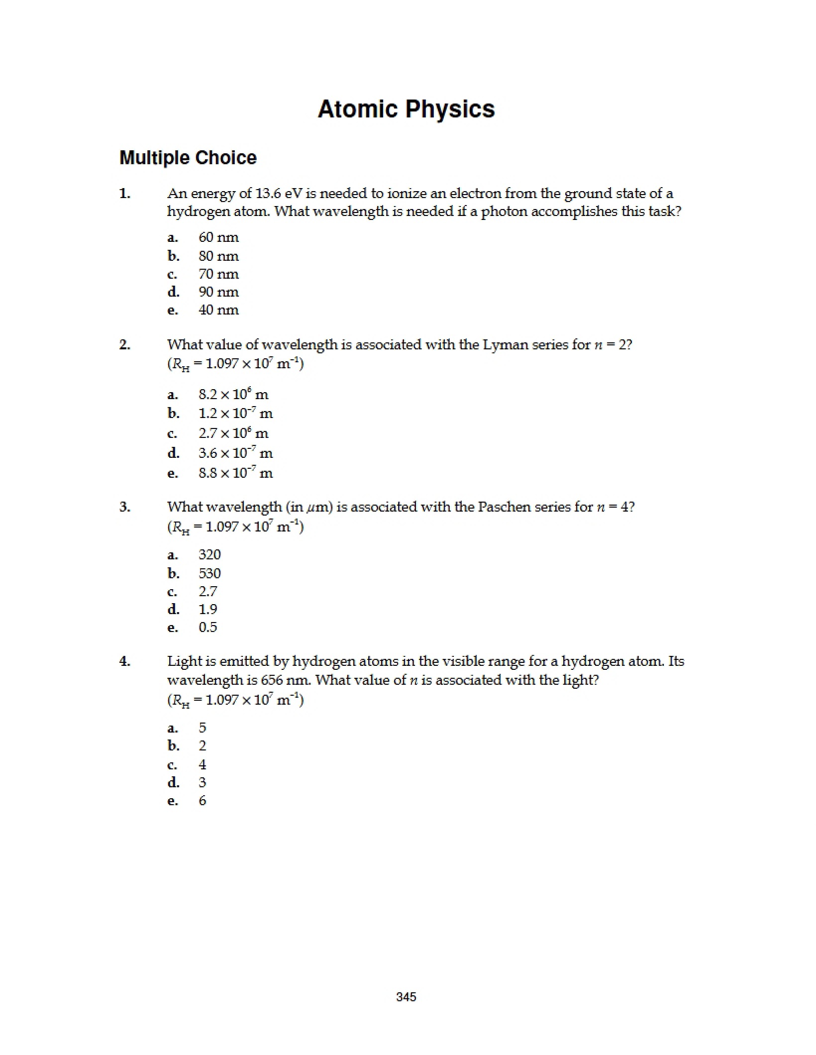 Physics of Atoms