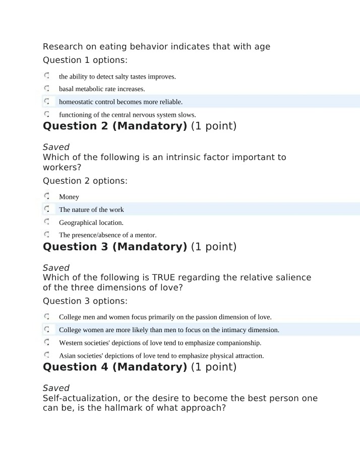 Week 4 Post Test