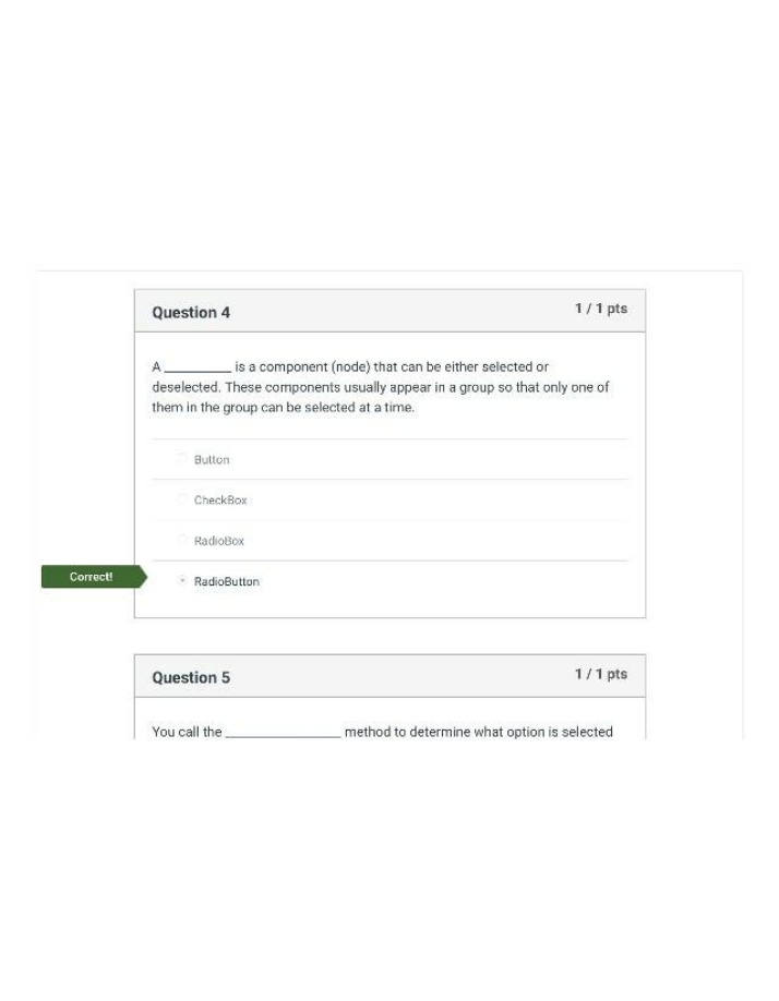 Quiz on Selection Components - Button, CheckBox, RadioButton
