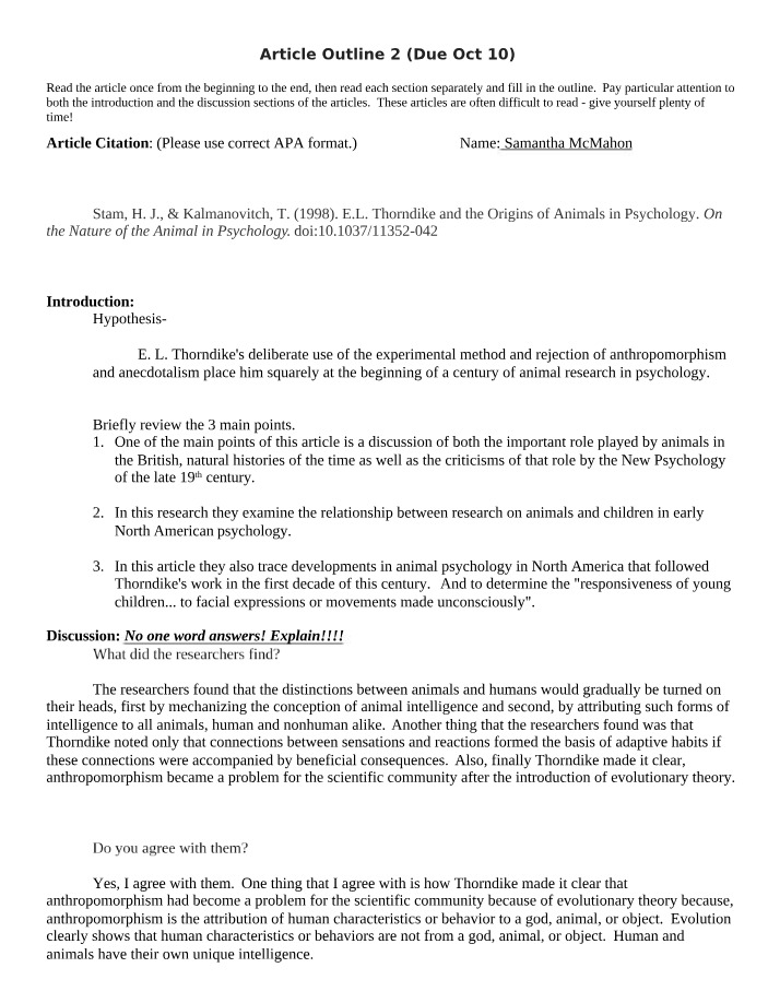 Article 2 Outline