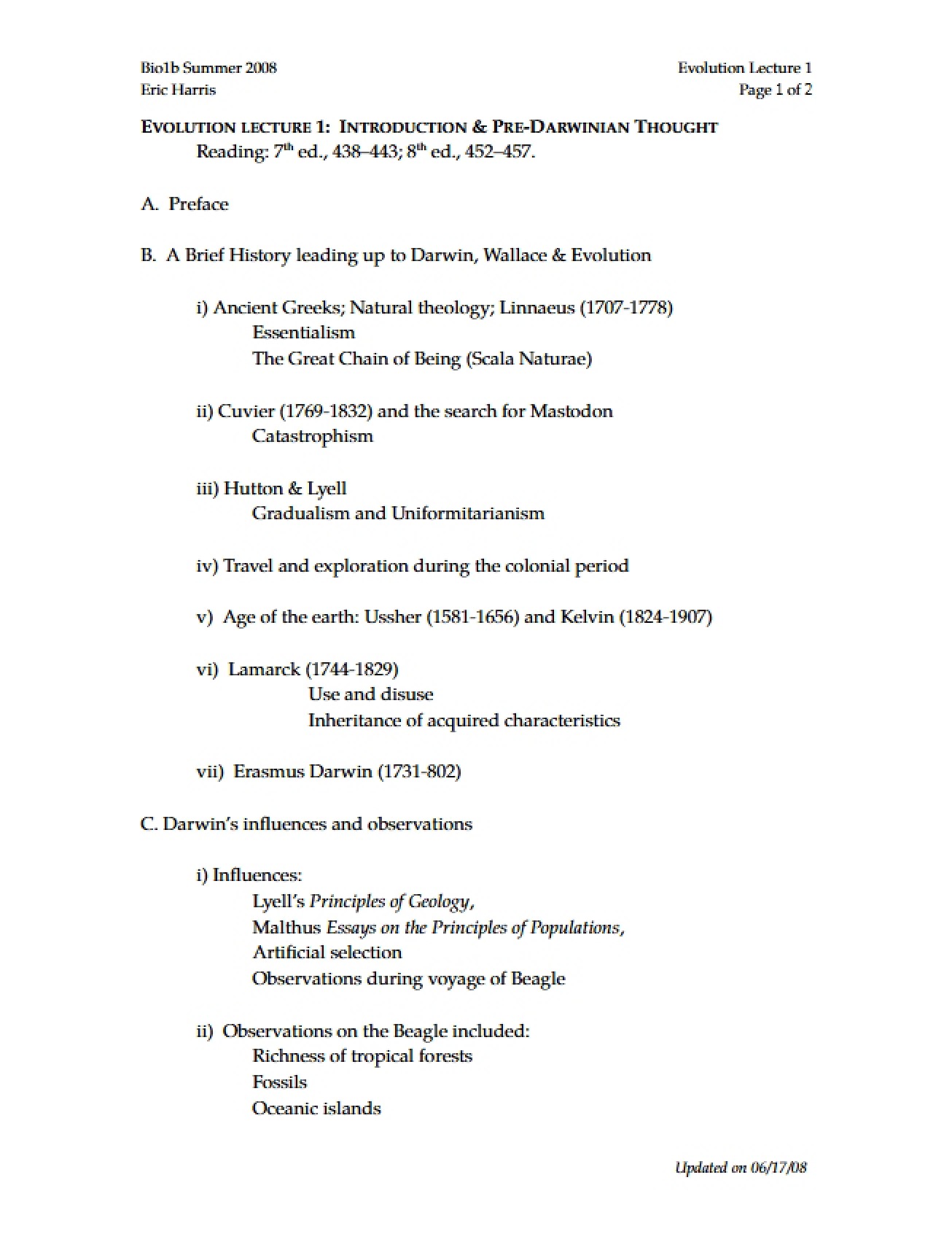 Lecture Content Records