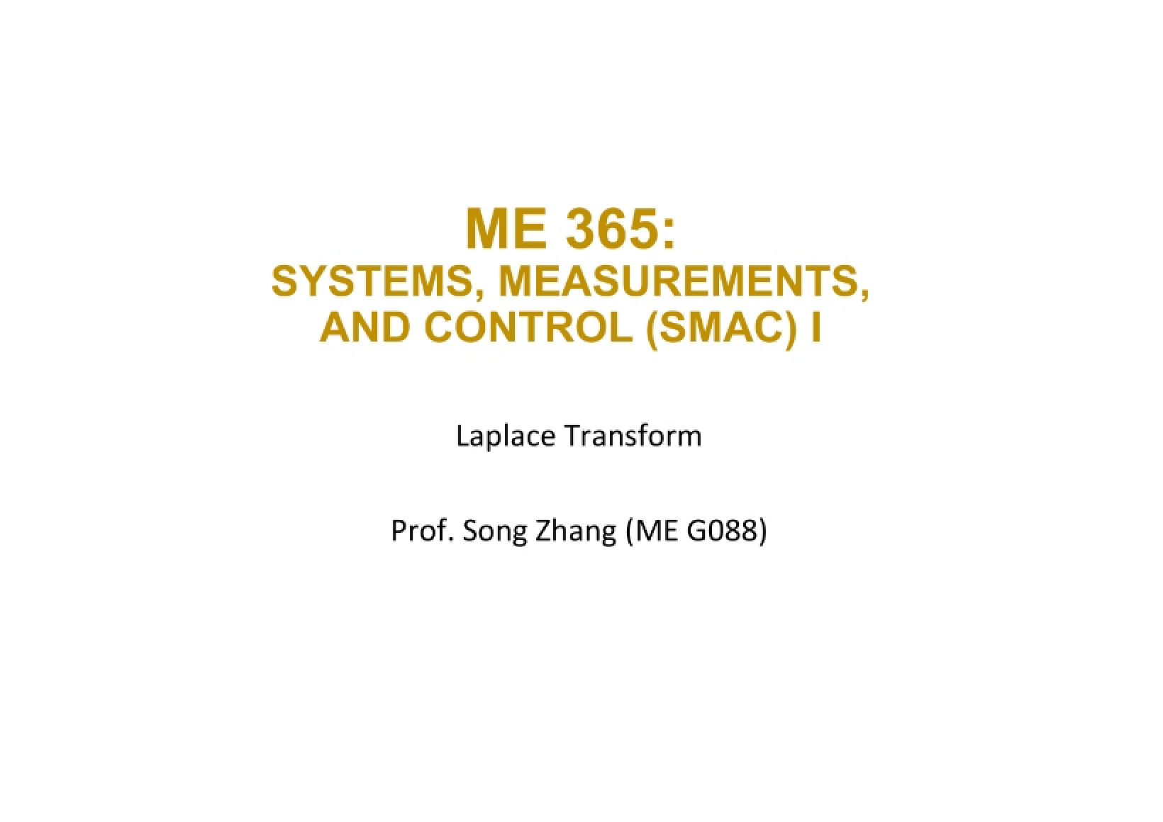 Laplace Transform