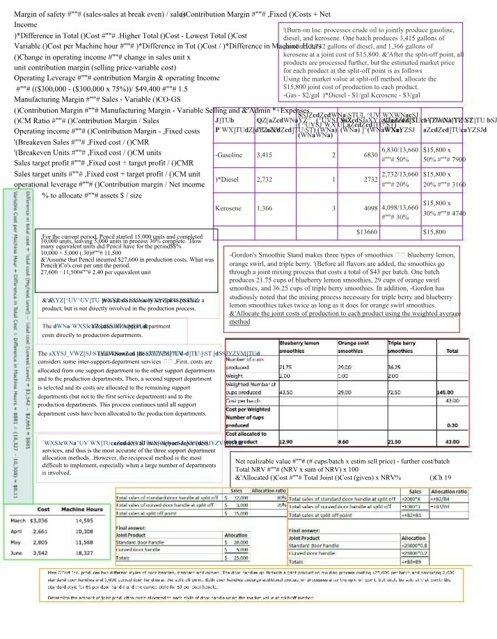 ACCT 202 Test 2 Cheatsheet