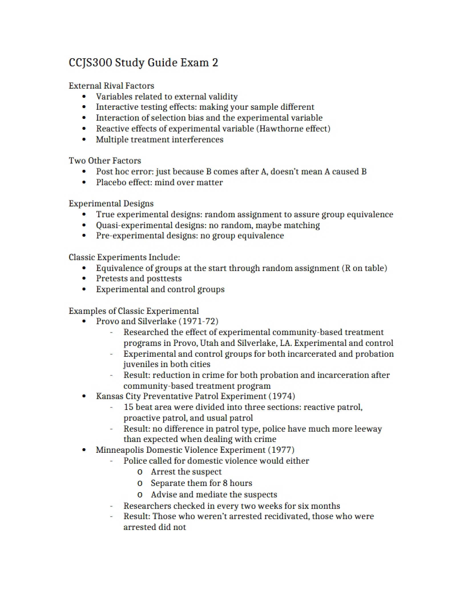 Research Methodology Second Assessment Prep
