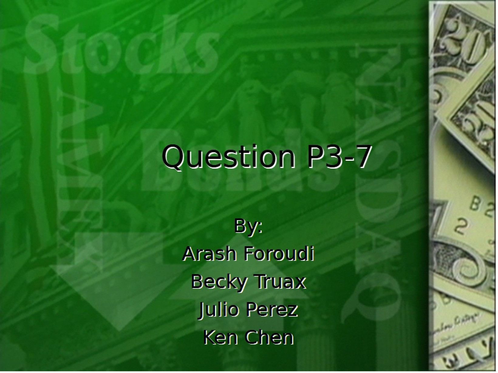 Financial Accounting Question P3-7