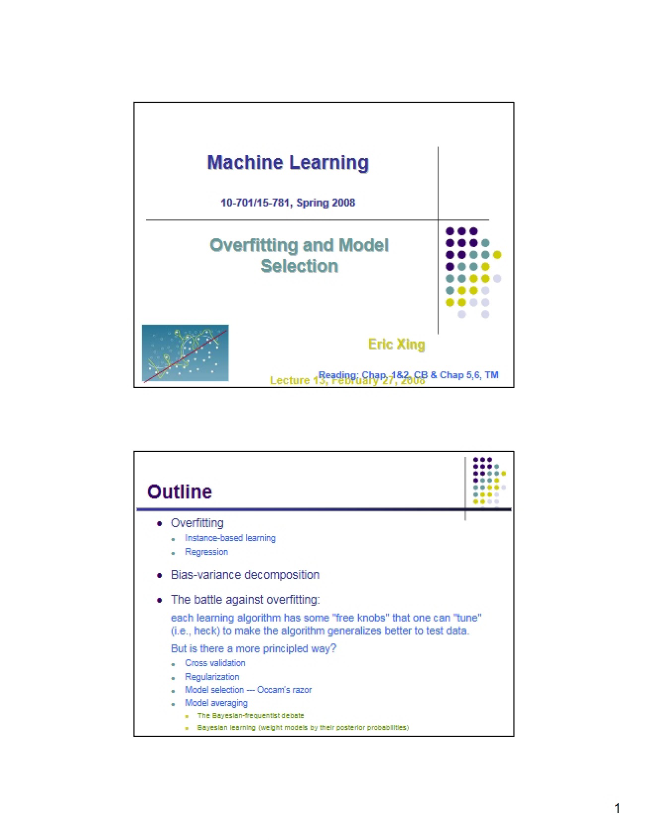 Machine Learning Class 34