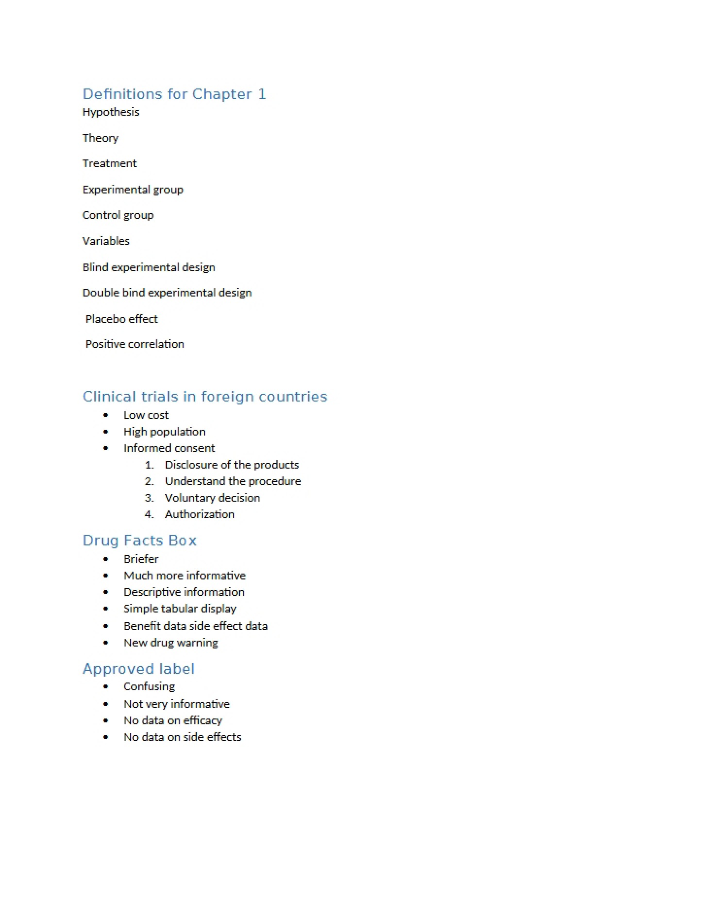 Chapter One Definitions