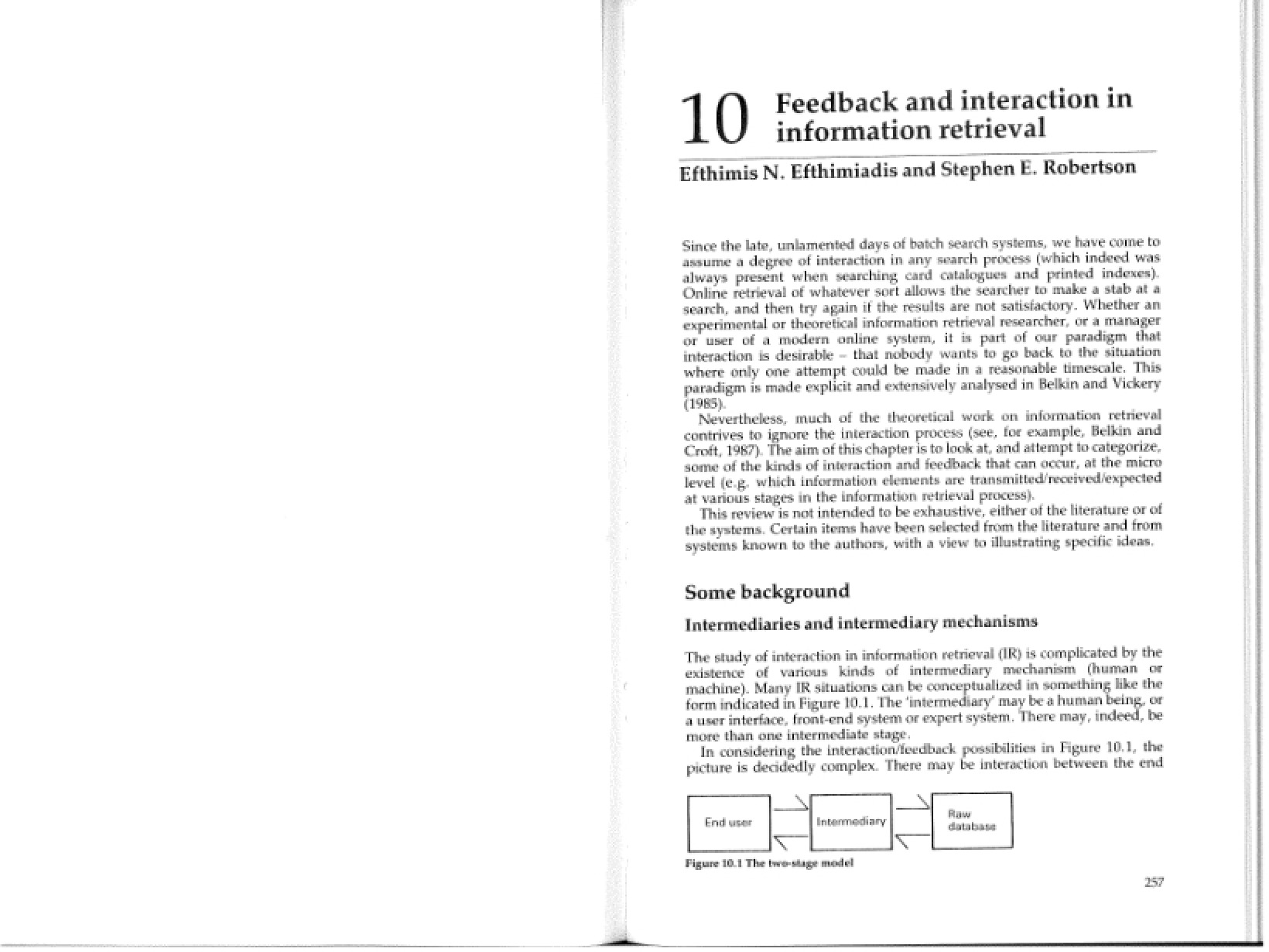 Retrieval Interaction and Feedback