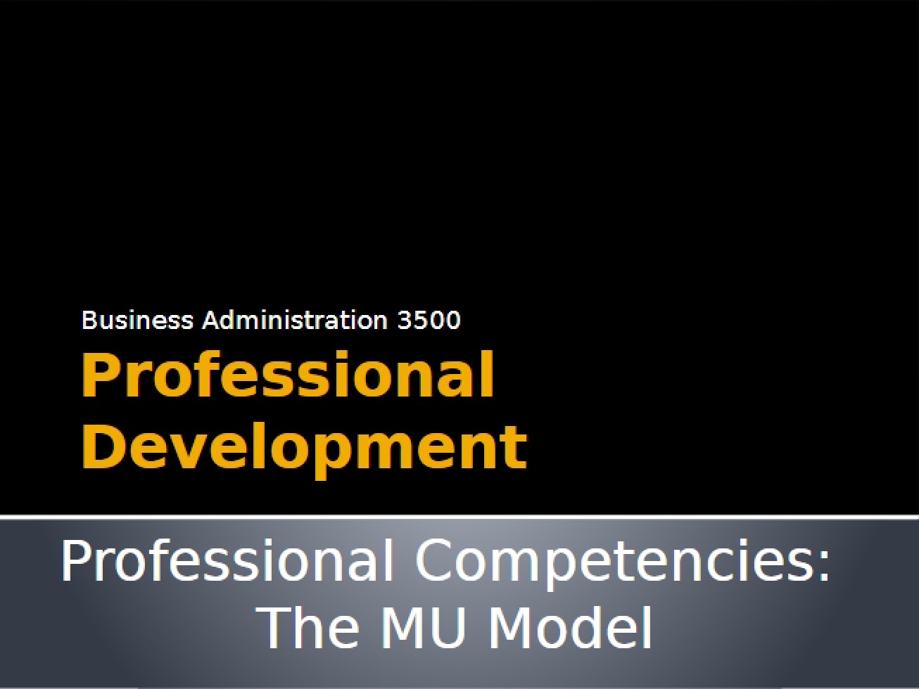 Class 3 Competencies for Professionals