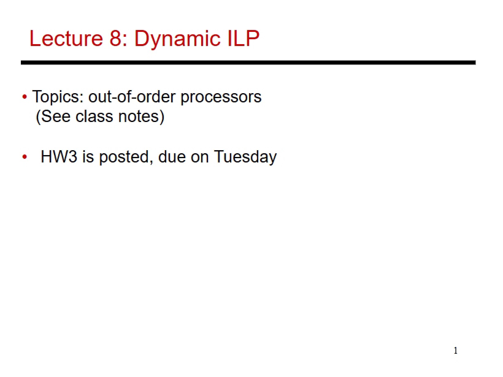 Lecture 8 ILP Dynamics