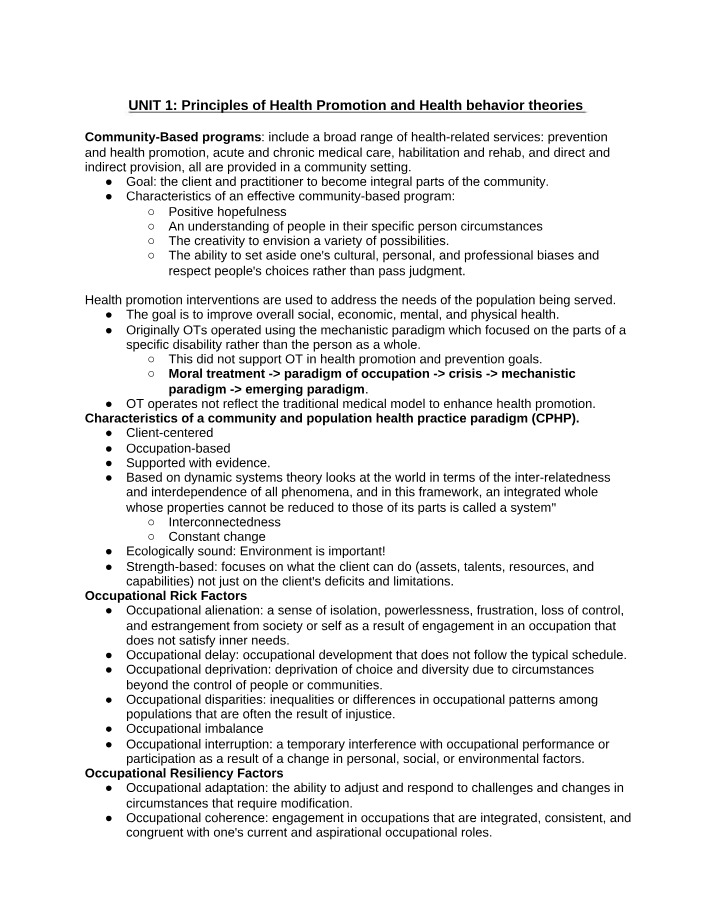 Principles of Community-Based Programs and Health Promotion