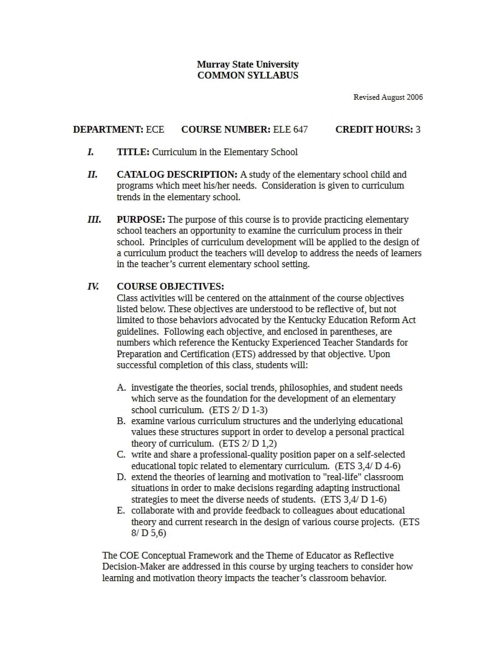 Syllabus